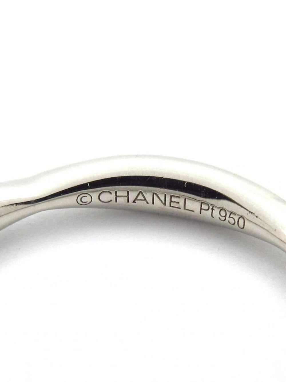 CHANEL Camellia Collection Half Eternity Ring J10835 Pt950 Diamond Ring - Picture 5 of 7